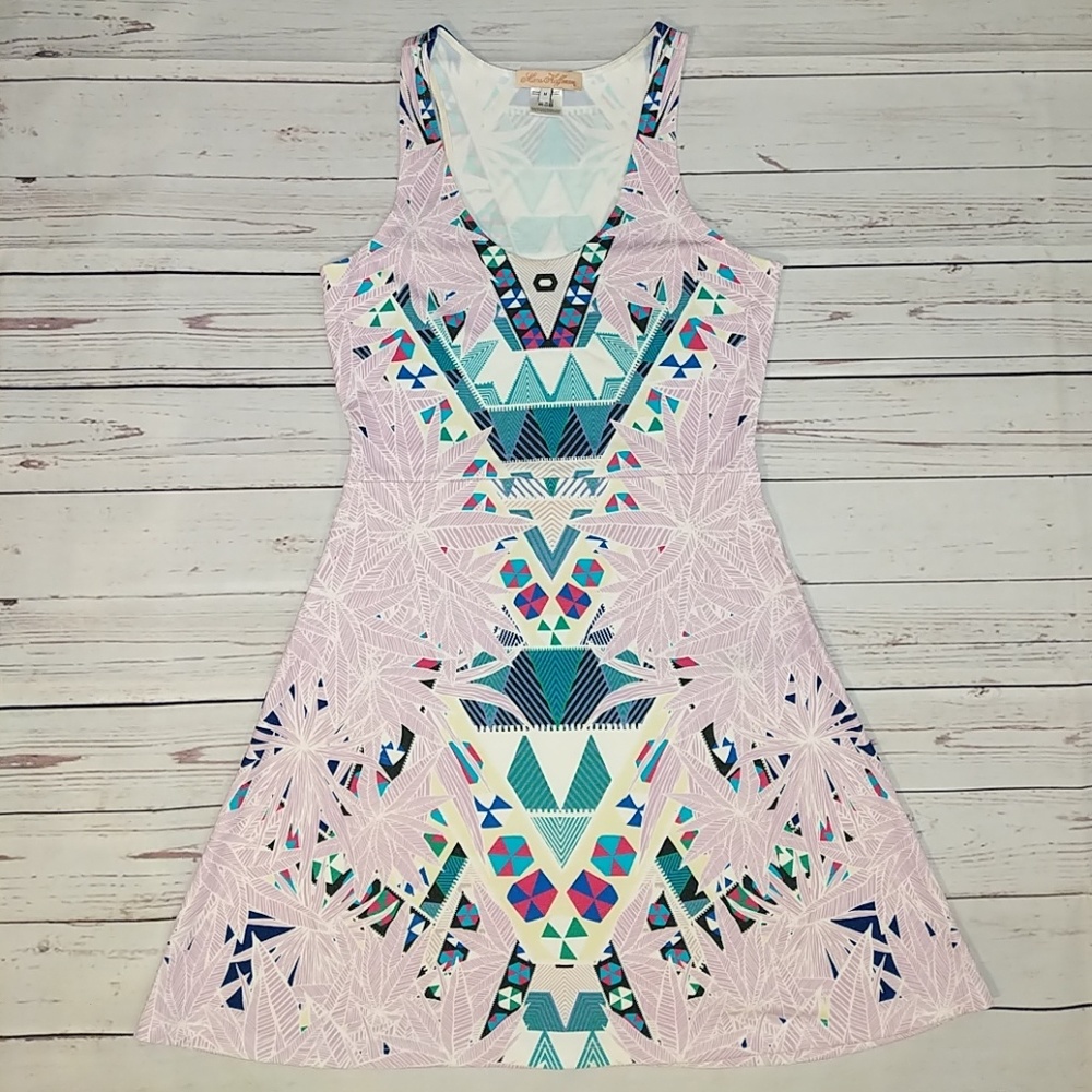 Mara Hoffman Pink Multicolor Geometric Tank Dress